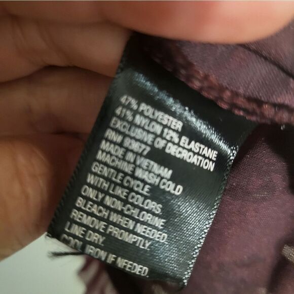 Worthington Woman Crushed Velvet Red Wine Camisole, Plus Size 1X NEW - Picture 5 of 9